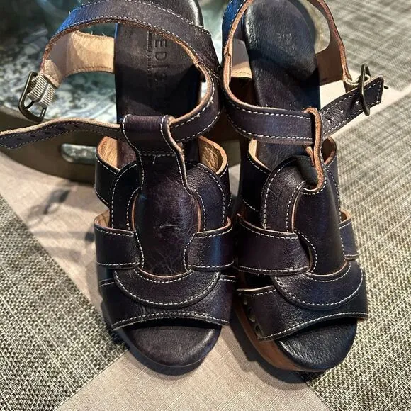 Bed Stu leather Platform heel Sandals Women's 7