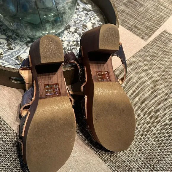Bed Stu leather Platform heel Sandals Women's 7