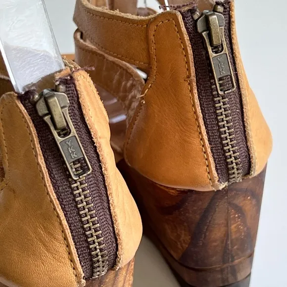 Bed Stu Olinda Wedge Natural Driftwood Camel Bohemian Gladiator Shoes Size 7