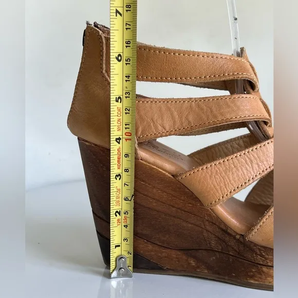Bed Stu Olinda Wedge Natural Driftwood Camel Bohemian Gladiator Shoes Size 7