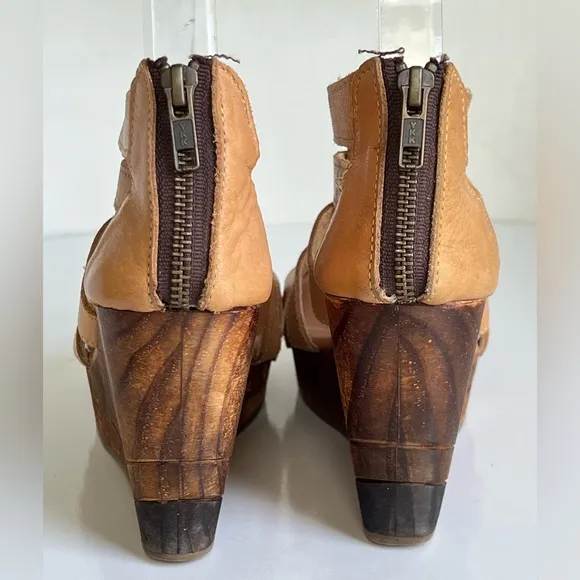 Bed Stu Olinda Wedge Natural Driftwood Camel Bohemian Gladiator Shoes Size 7