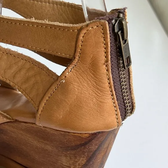 Bed Stu Olinda Wedge Natural Driftwood Camel Bohemian Gladiator Shoes Size 7