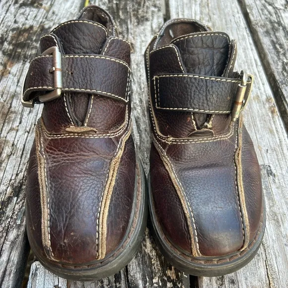 Bed Stu Vintage 90’s Mens Brown Leather Boots with Adjustable Buckle Strap Sz 43