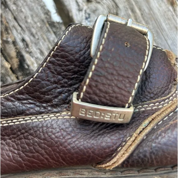 Bed Stu Vintage 90’s Mens Brown Leather Boots with Adjustable Buckle Strap Sz 43
