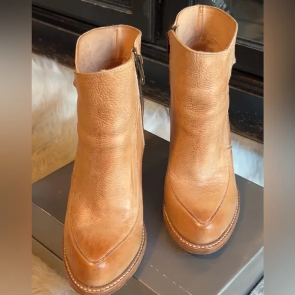 Bed Stu | Women's Tan Leather Ankle Boots