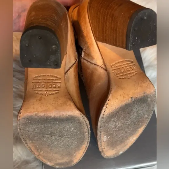 Bed Stu | Women's Tan Leather Ankle Boots