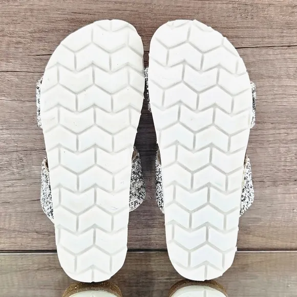BED/STU Roan Sandals Size 7.5 White Multi Beaded Jury Slides Boho Vacation