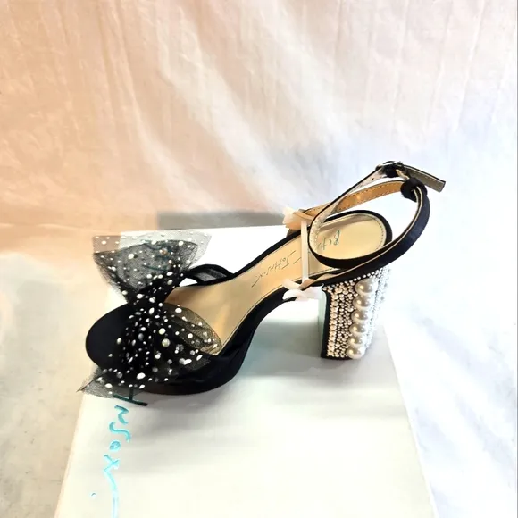 Betsey Johnson Women's Size 9.5 Lulu Platform Bows Pearls Sandals New