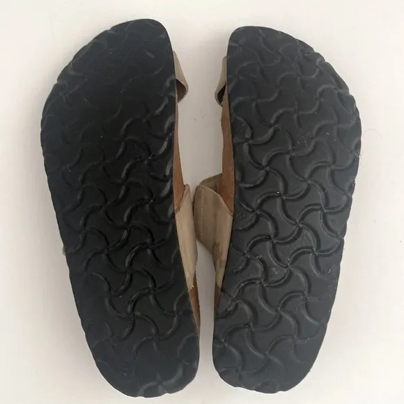 Betura Birkenstock Brown Cutout Suede Sandals sz 6 Narrow Boho Beachy Festival