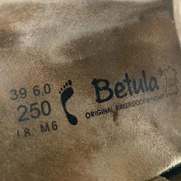Betura Birkenstock Brown Cutout Suede Sandals sz 6 Narrow Boho Beachy Festival