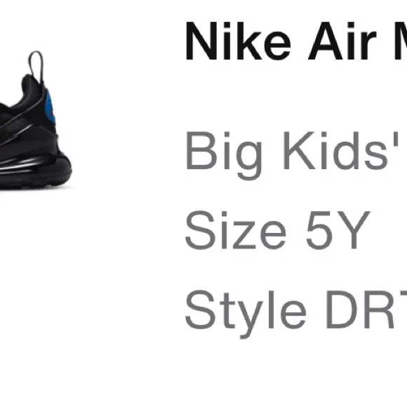 Big Kids Nike Air Max 270 Size 5Y
