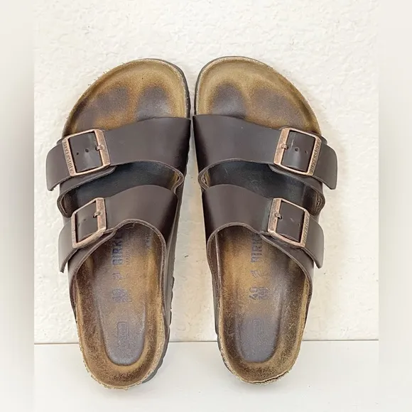 Birkenstock Arizona Oiled Leather Brown Sandals Size 40/9