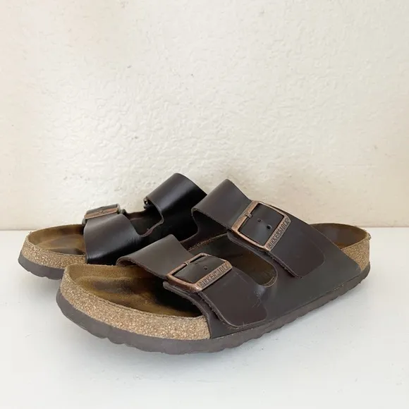 Birkenstock Arizona Oiled Leather Brown Sandals Size 40/9