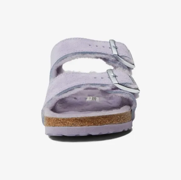 Birkenstock Arizona Shearling Purple Fog / Purple Fog Suede Sandals