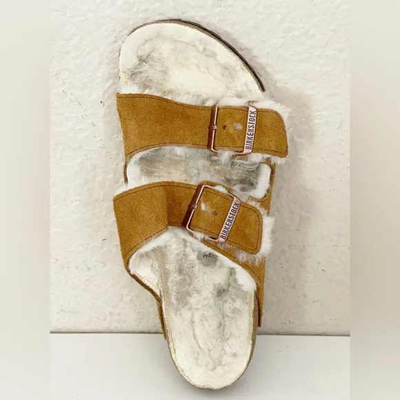 Birkenstock Arizona Shearling Slide Sandal. 8/39