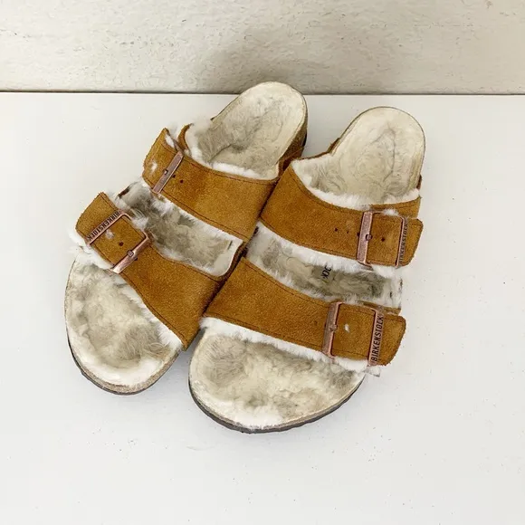 Birkenstock Arizona Shearling Slide Sandal. 8/39