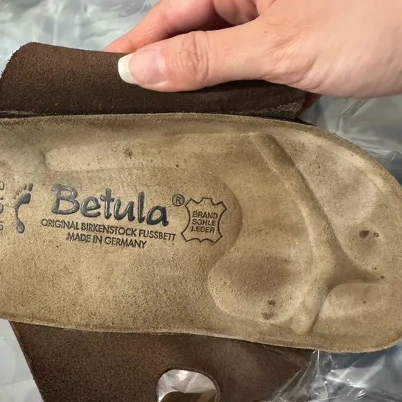 Birkenstock Betula Leather Brown Double-Strap Sandals Size 7 Coachella Boho
