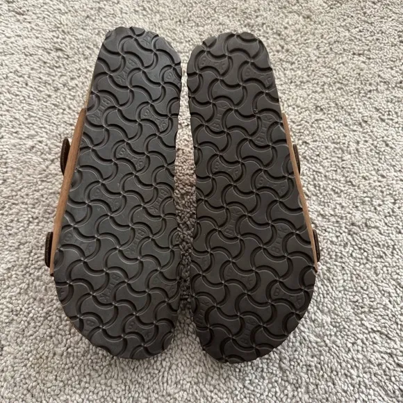 Birkenstock Betula Leather Brown Double-Strap Sandals Size 7 Coachella Boho