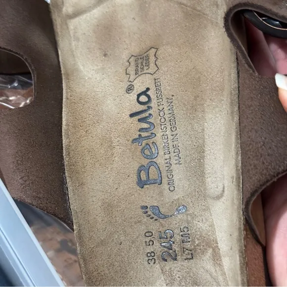 Birkenstock Betula Leather Brown Double-Strap Sandals Size 7 Coachella Boho