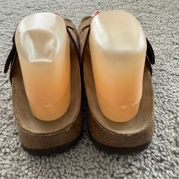 Birkenstock Betula Leather Brown Double-Strap Sandals Size 7 Coachella Boho
