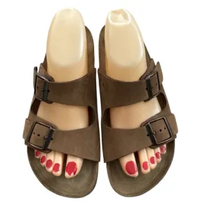 Birkenstock Betula Leather Brown Double-Strap Sandals Size 7 Coachella Boho