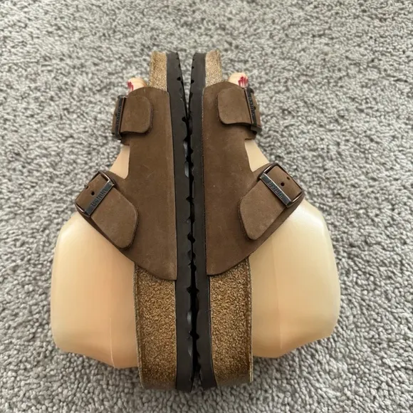 Birkenstock Betula Leather Brown Double-Strap Sandals Size 7 Coachella Boho