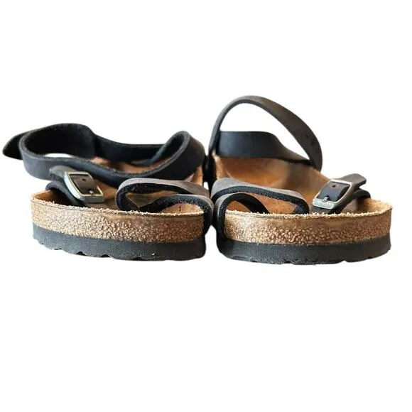 BIRKENSTOCK Black Strappy Birko Flor Women's Sandals Size EU 37, US 6 - 6.5