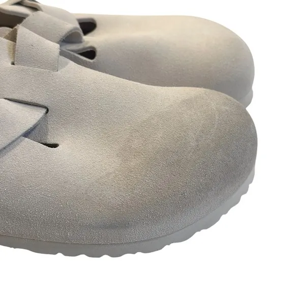 Birkenstock Boston Canvas Natural Fibrer - Eggshell Women’s Size 9-9.5