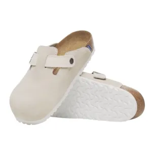 Birkenstock Boston Canvas Natural Fibrer - Eggshell Women’s Size 9-9.5