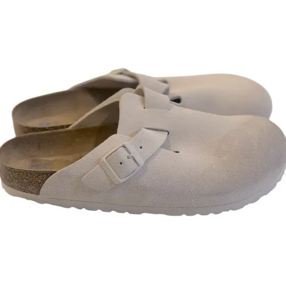 Birkenstock Boston Canvas Natural Fibrer - Eggshell Women’s Size 9-9.5