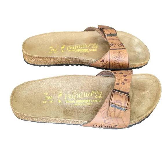 Birkenstock Papillio Art Safari Madrid Sandals Slip On Slides Bucke Boho Birks 9