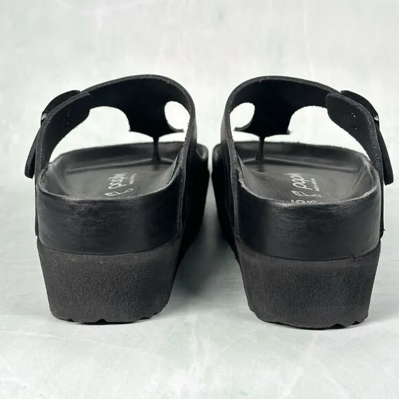 Birkenstock Papillio Gizeh Flex Platform Sandals Black on Black Size EU 35 US 4