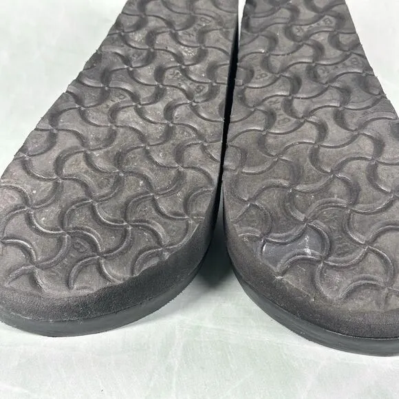 Birkenstock Papillio Gizeh Flex Platform Sandals Black on Black Size EU 35 US 4
