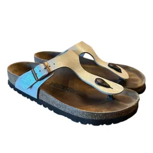 BIRKENSTOCK Pearl White Gizeh Birko-Flor -Women's EU 36 US 5 5.5