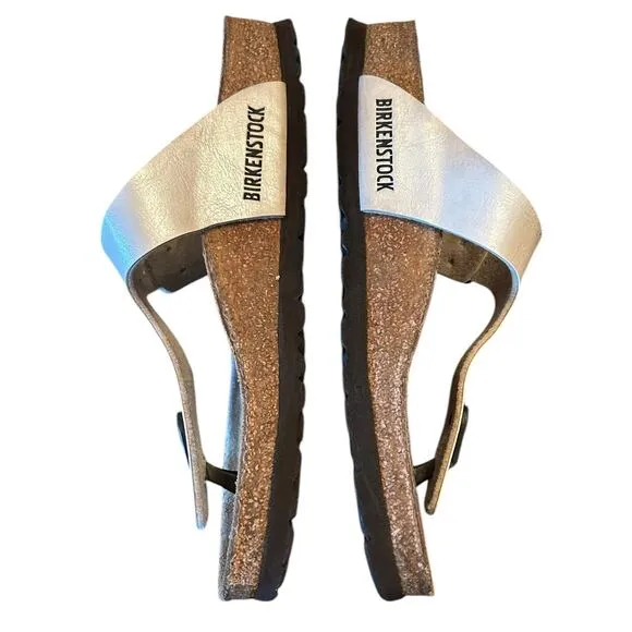BIRKENSTOCK Pearl White Gizeh Birko-Flor -Women's EU 36 US 5 5.5