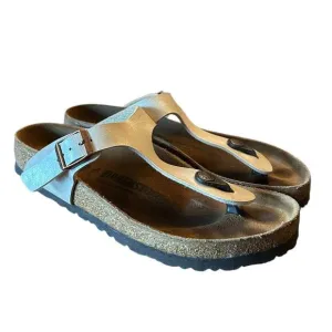 BIRKENSTOCK Pearl White Gizeh Birko-Flor -Women's EU 37 US 6 6.5