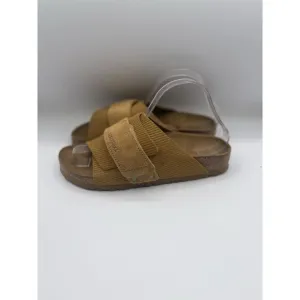 Birkenstock Sandals Unisex Kyoto Suede Embossed City Brown Preppy EU 40 US 9 New