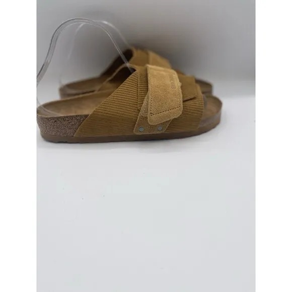 Birkenstock Sandals Unisex Kyoto Suede Embossed City Brown Preppy EU 40 US 9 New