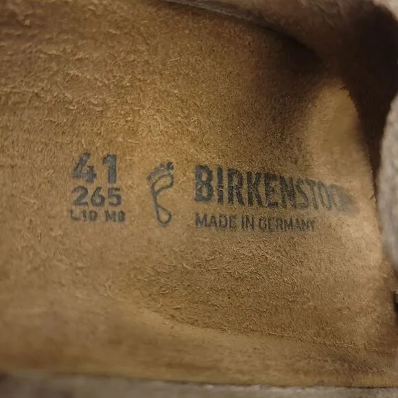 Birkenstock Taupe Soft Footbed Suede Leather Neutral EVA Sandals Women's 10 VSCO