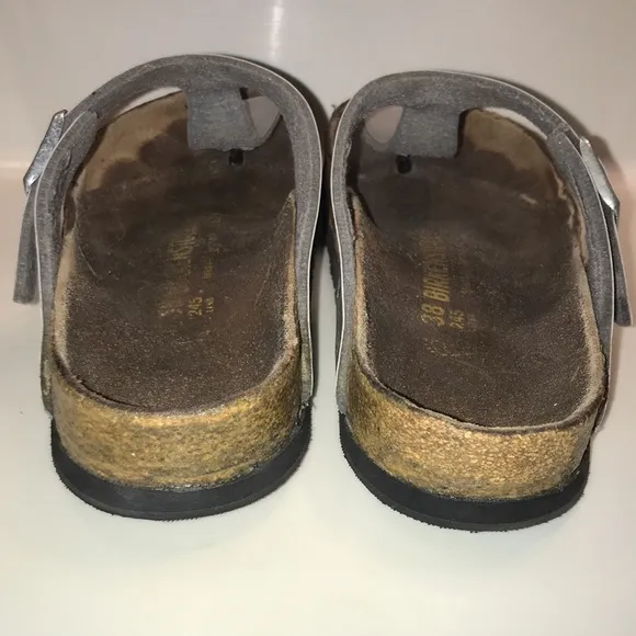 Birkenstock Women’s Gizeh Silver Birko-Flor Thong Sandals