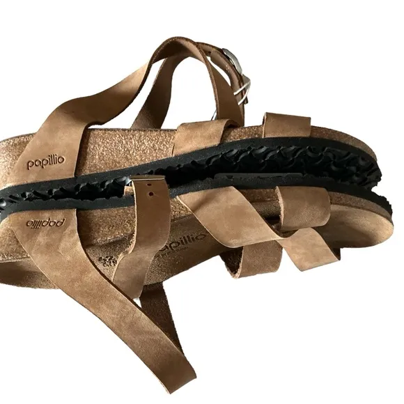 Birkenstock women’s Lola sandals by Papillio D’orsay style ankle strap brown 42
