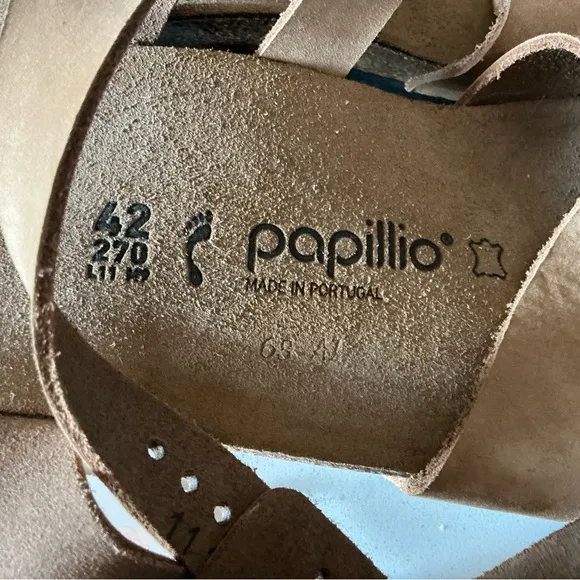 Birkenstock women’s Lola sandals by Papillio D’orsay style ankle strap brown 42