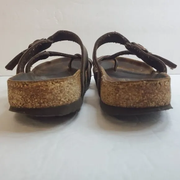 Birkenstock Womens Mayari Toe Loop Sandals Size 39 EU 8 US Brown Leather Summer