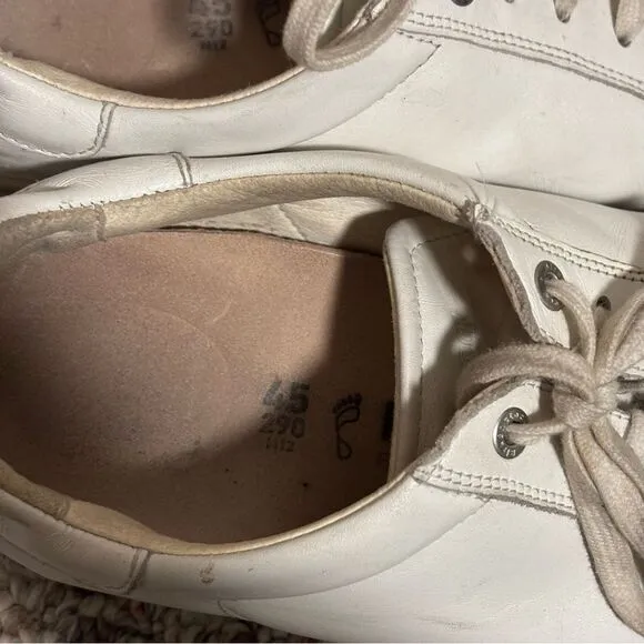 Birkenstock Shoes Bend Low Casual Sneaker White Leather- Size 12 (45) Men’s