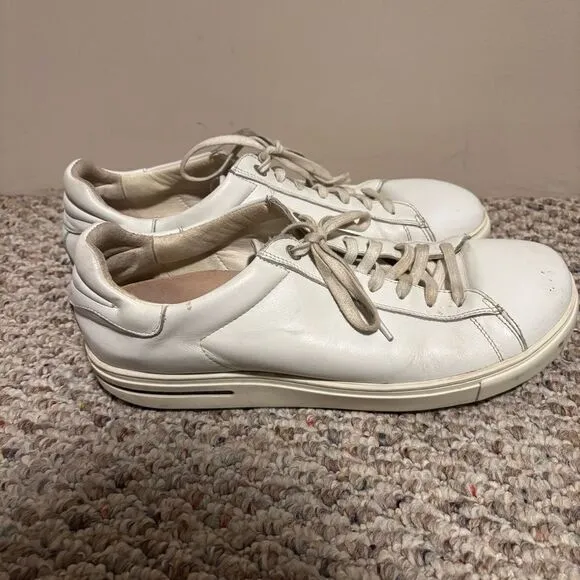 Birkenstock Shoes Bend Low Casual Sneaker White Leather- Size 12 (45) Men’s