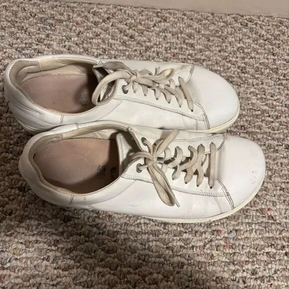 Birkenstock Shoes Bend Low Casual Sneaker White Leather- Size 12 (45) Men’s