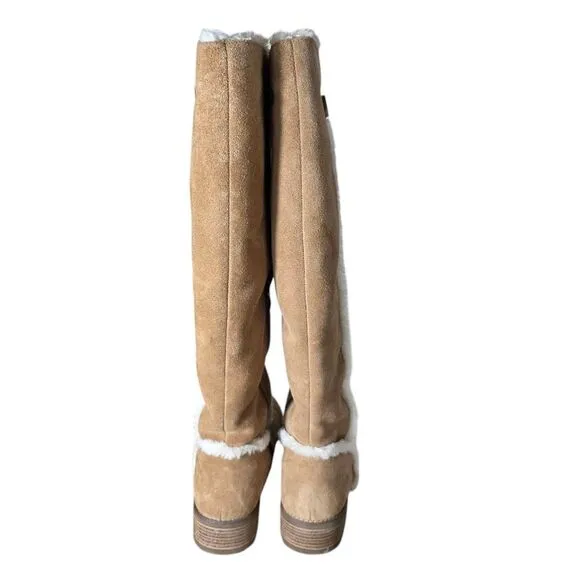 Bjorndal Allison Camel Tan Suede Knee-High Boots Size 11