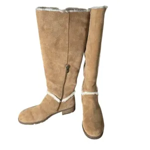 Bjorndal Allison Camel Tan Suede Knee-High Boots Size 11