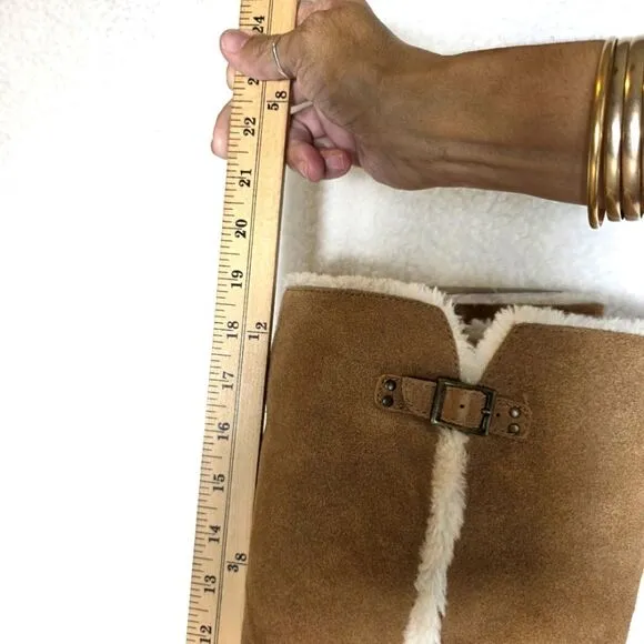 Bjorndal Allison Camel Tan Suede Knee-High Boots Size 11