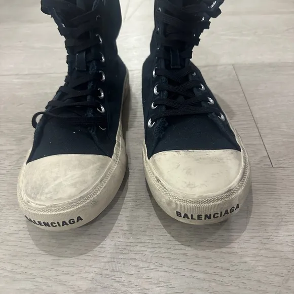 Black Balenciaga Distressed High-Top Men’s  Sneakers